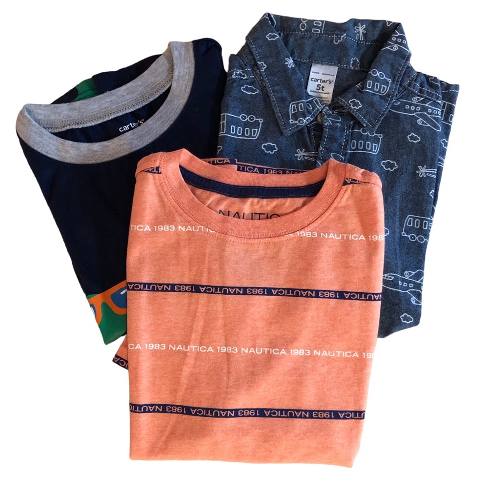 Carter’s & Nautica Top Bundle Boys Size 5
